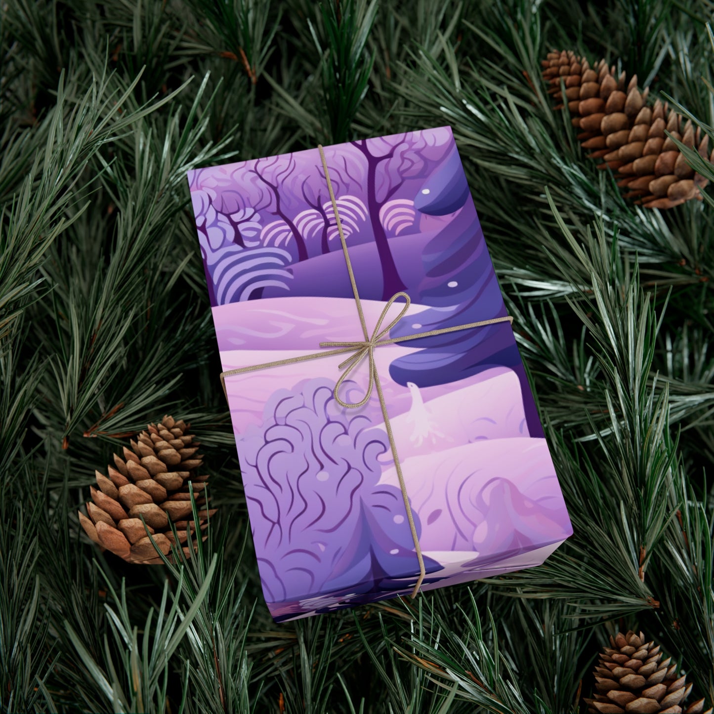Purple Winter Whimsy Wrapping Paper