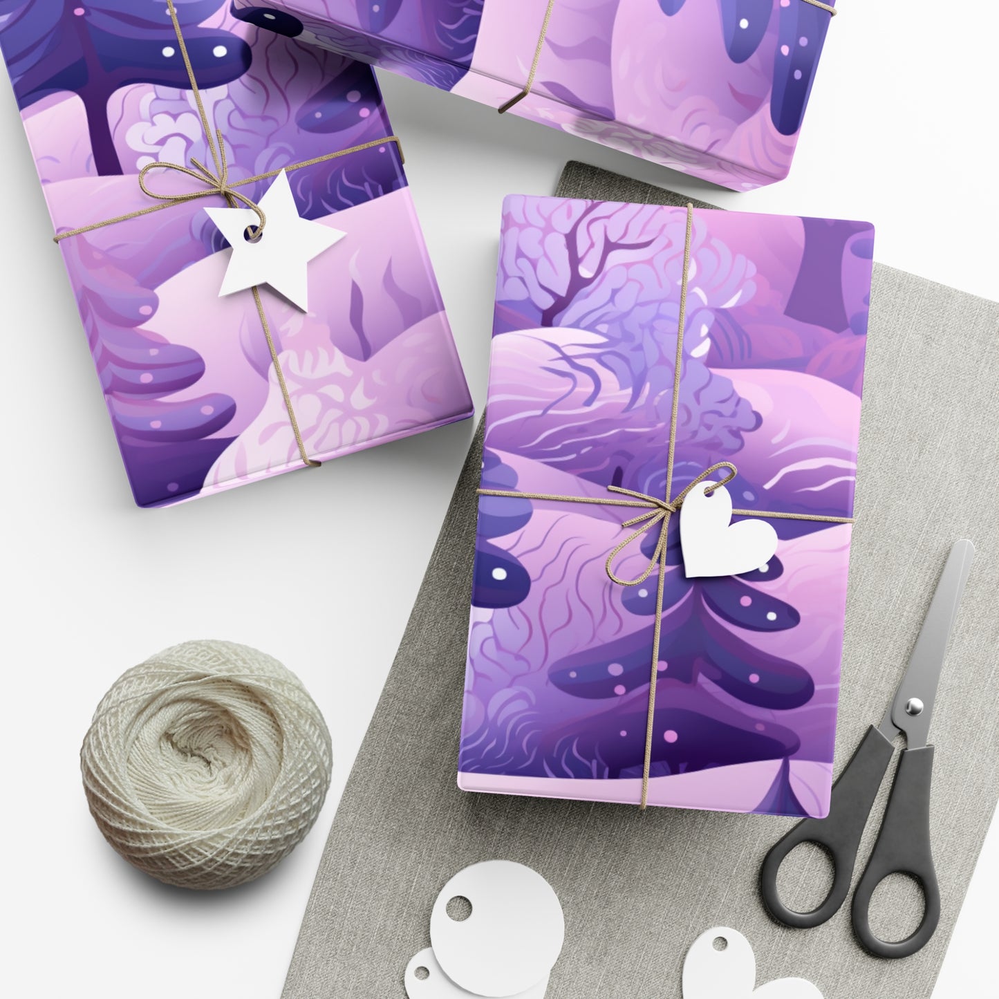 Purple Winter Whimsy Wrapping Paper