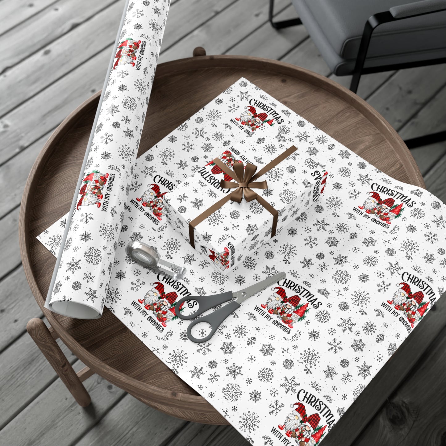 Christmas Gnome Gift Wrap
