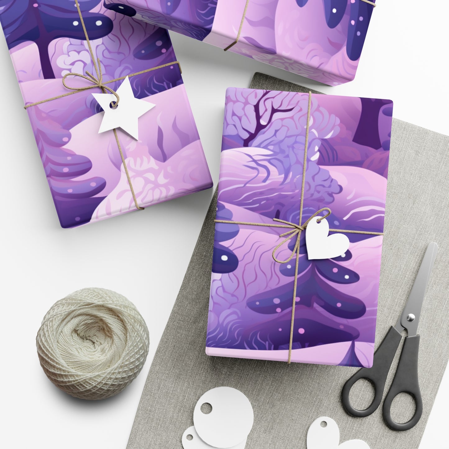 Purple Winter Whimsy Wrapping Paper