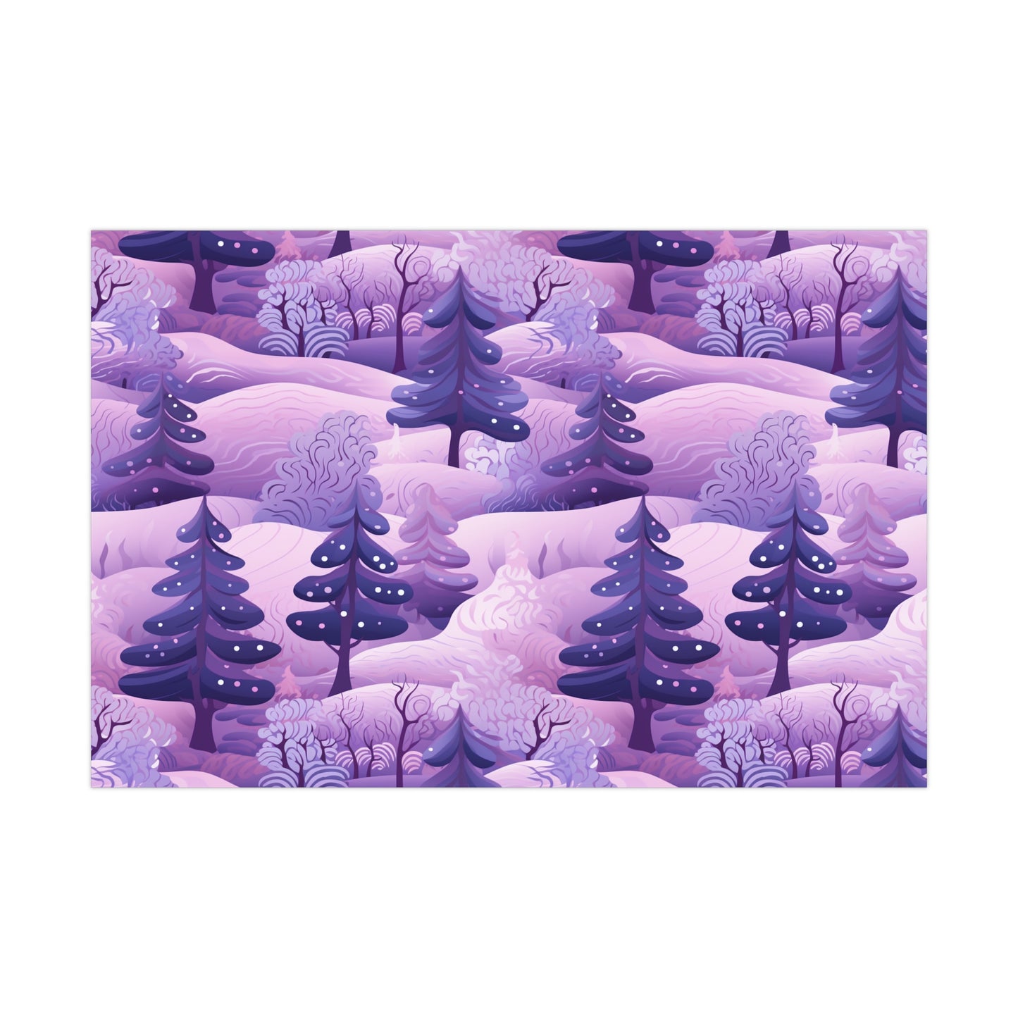 Purple Winter Whimsy Wrapping Paper