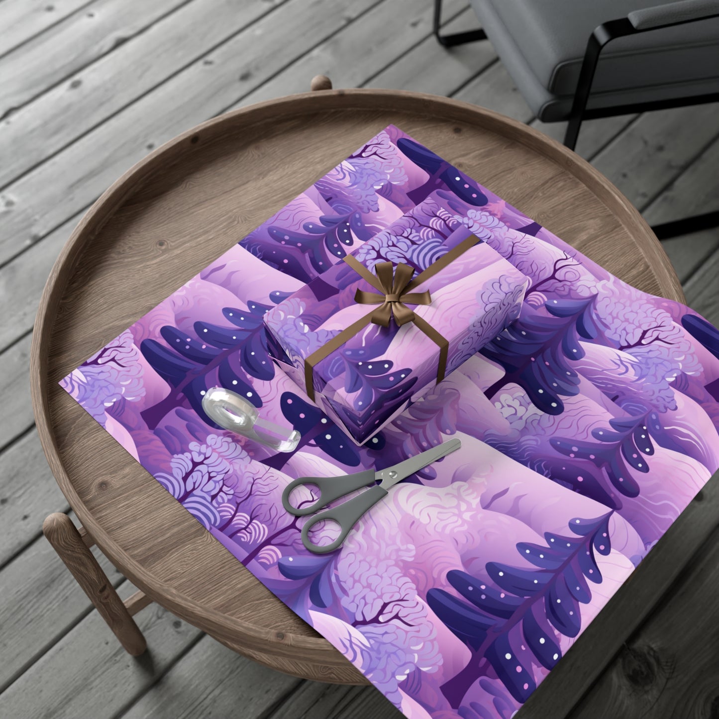Purple Winter Whimsy Wrapping Paper