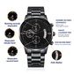 Men's Customized Black Chronograph Watch