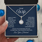 To my wife - sorry is a small word Eternal Hope Necklace with Message Card for Wife