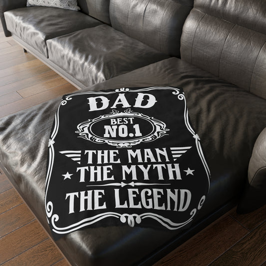 Dad The Man.......Velveteen Microfiber Blanket