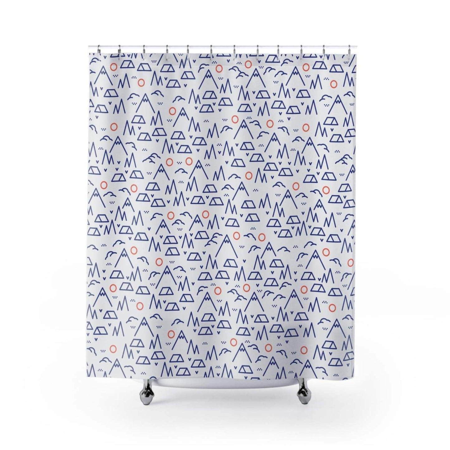 Cute Shower Curtains - Mountians & Tents Cute Shower Curtains