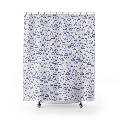 Cute Shower Curtains - Mountians & Tents Cute Shower Curtains
