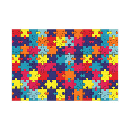 Autism Puzzle Pieces Design Gift Wrap