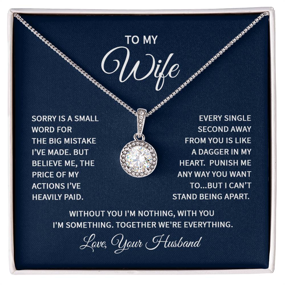 Eternal Hope Necklace-with-Message Card-To my Wife-Sorry is a small word.......