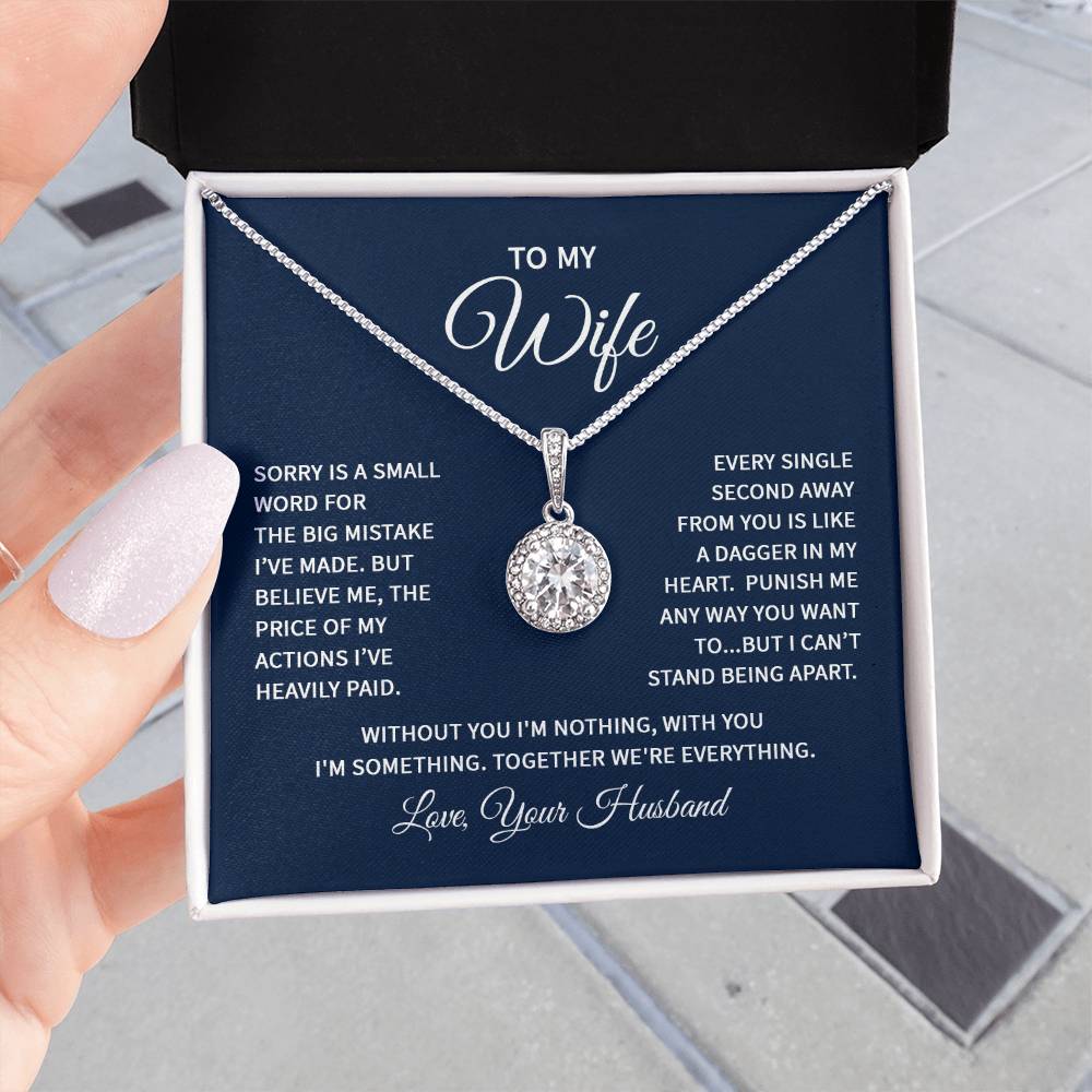 Eternal Hope Necklace-with-Message Card-To my Wife-Sorry is a small word.......