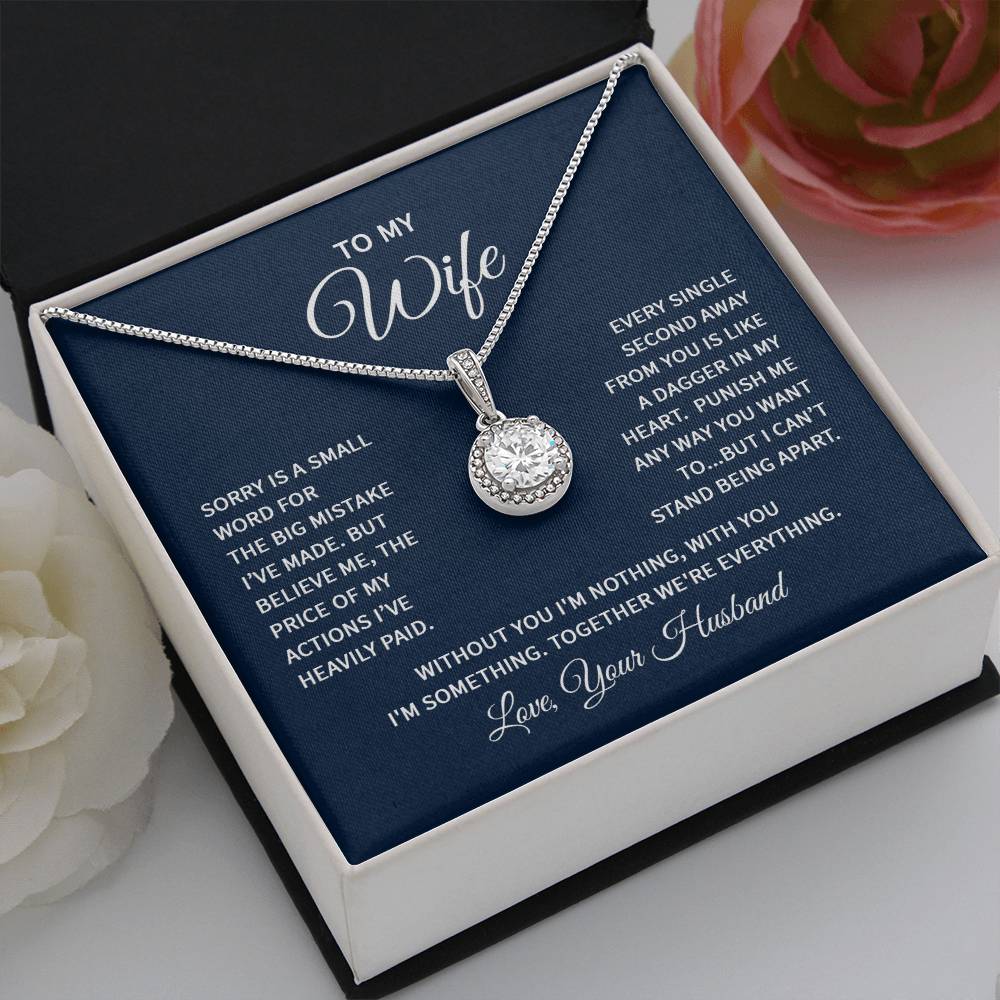 Eternal Hope Necklace-with-Message Card-To my Wife-Sorry is a small word.......