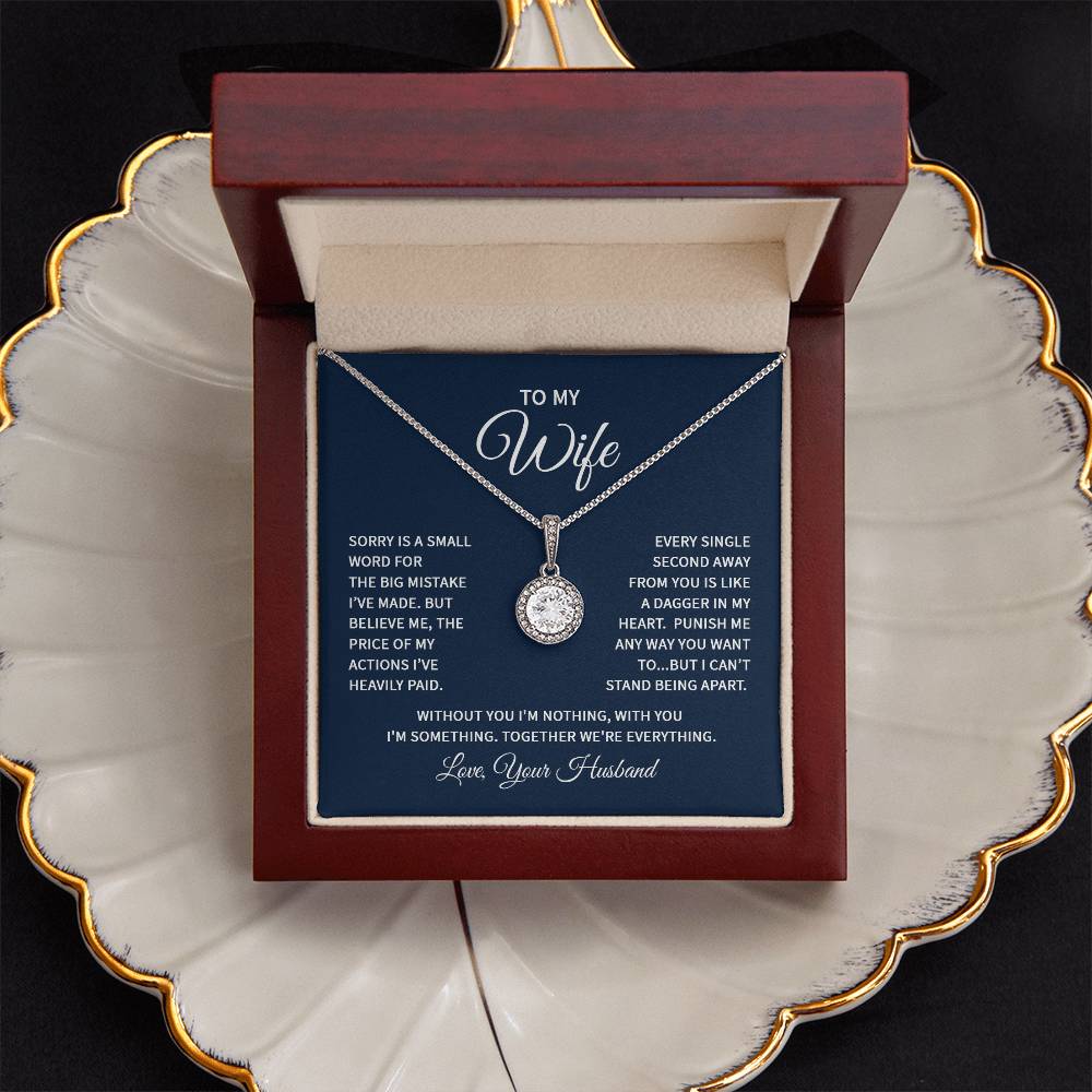 Eternal Hope Necklace-with-Message Card-To my Wife-Sorry is a small word.......